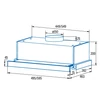 Kép 3/3 - Cata TFB-5150 X/A  teleszkópos beépíthető páraelszívó inox 50cm