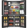 Kép 2/3 - Hisense RQ760N4IFE MultiDoor hűtőszekrény, fekete, NoFrost, Multi Air Flow, Víz- és jégadagoló, Smart screen, Wi-Fi,