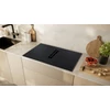 Kép 2/21 - Neff V68YHL4B0 indukciós lap beépített elszívóval Flex Design Matt Black Twist Touch vezérlés 80cm Collection
