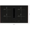 Kép 10/22 - Neff V68YYX4B0 indukciós főzőlap beépített elszívóval Flex Design Matt Black 80cm Collection