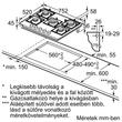 BOSCH PPQ7A6B90 Beépíthető Gázfőzőlap BOSCH PPQ7A6B90 Beépíthető Gázfőzőlap
