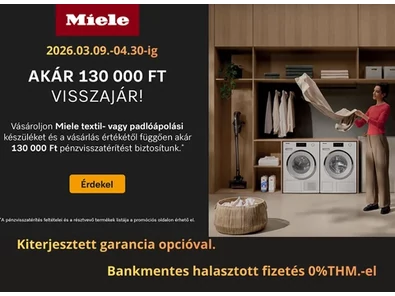Miele pénzvisszatérítés, akár 130.000 Ft. értékben
