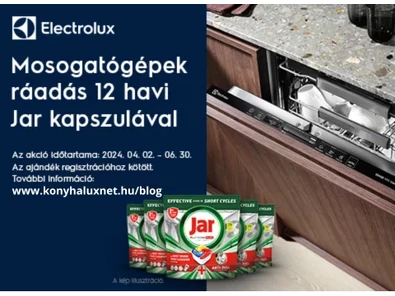 Electrolux Mosogatógépek 12 havi ráadás Jar kapszulával