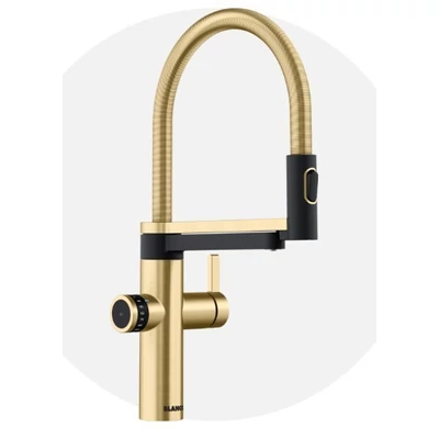 BLANCO EVOL-S PRO Filter Zuhanyváltós Csaptelep Satin Gold-Arany