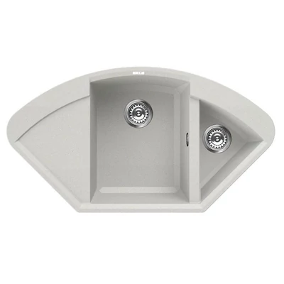 Elleci Easy CORNER gránit mosogató medence Bianco