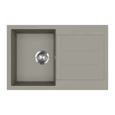 Evido Cubo 45S gránit mosogató 780x500mm platina 442061