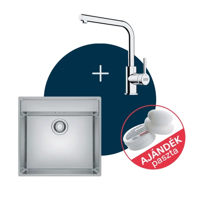 Franke MARIS MRX 210-50 TL nemesacél mosogató + LINA L csap szett FR1301184