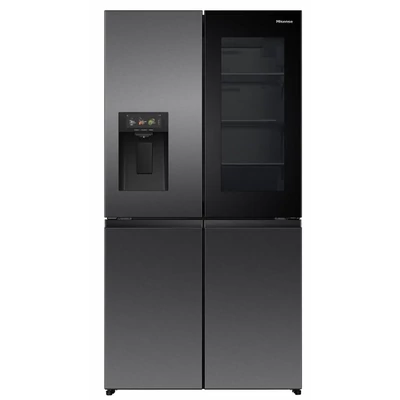 Hisense RQ600P7SKE MultiDoor hűtőszekrény PureViewDoor Víz-, jégkocka és törtjég készítés fekete