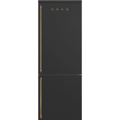 Smeg FA8005RAO5 Colonial szabadonálló alulfagyasztós hűtő antracit fix jobb ajtópánt 195x70x70cm