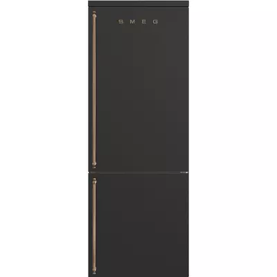 Smeg FA8005RAO5 Colonial szabadonálló alulfagyasztós hűtő antracit fix jobb ajtópánt 195x70x70cm