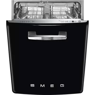 Smeg STFABBL3 beépíthető mosogatógép fekete 60cm 50-es évek stílusa
