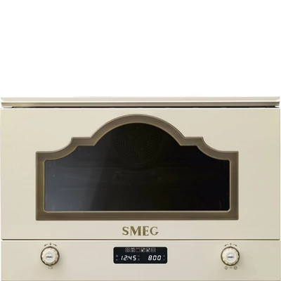 Smeg MP722PO Cortina beépíthető mikrohullámú sütő bézs/bronz