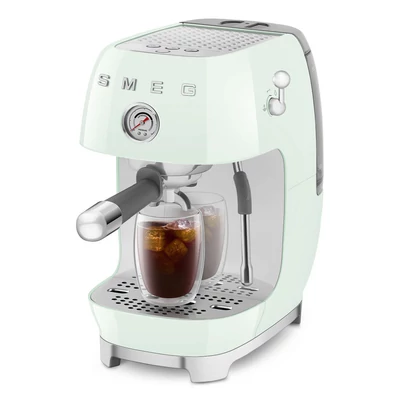 Smeg ECF03PGEU espresso kávéfőző cold brew funkcióval retro világoszöld