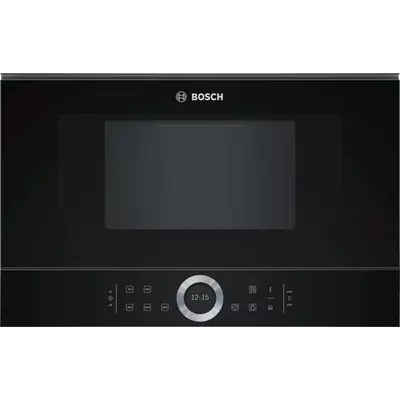 Bosch BFL634GB1 beépíthető mikrohullámú sütő fekete 21L balra nyíló