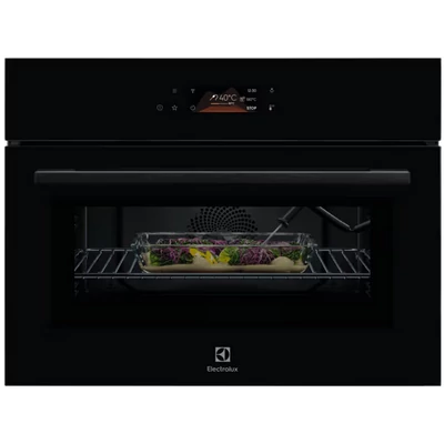 Electrolux LVL8E09Z CombiQuick beépíthető kompakt sütő mikrohullámmal fekete
