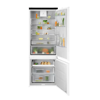 Electrolux ENA7TE75S beépíthető alulfagyasztós hűtőszekrény NoFrost 188x70cm