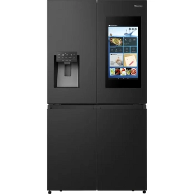 Hisense RQ760N4IFE MultiDoor hűtőszekrény, fekete, NoFrost, Multi Air Flow, Víz- és jégadagoló, Smart screen, Wi-Fi,