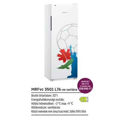 Liebherr MRFvc 3501 L76 Performance italhűtő keringőlevegő hűtéssel 169x60x65cm VB különkiadás