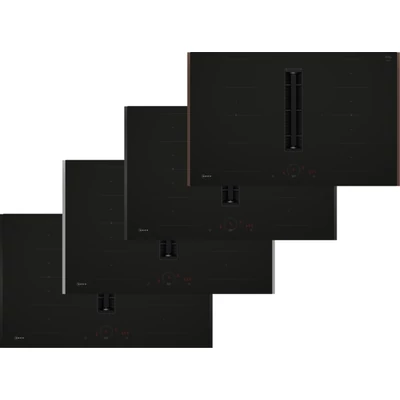 Neff V68YHL4B0 indukciós lap beépített elszívóval Flex Design Matt Black Twist Touch vezérlés 80cm Collection