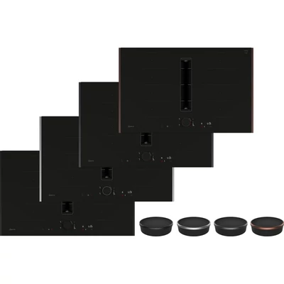 Neff V68YYX4B0 indukciós főzőlap beépített elszívóval Flex Design Matt Black 80cm Collection
