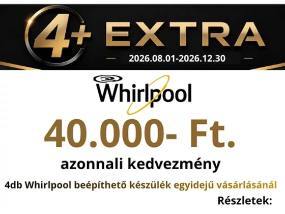 Whirlpool 4+ Extra exluzív akció
