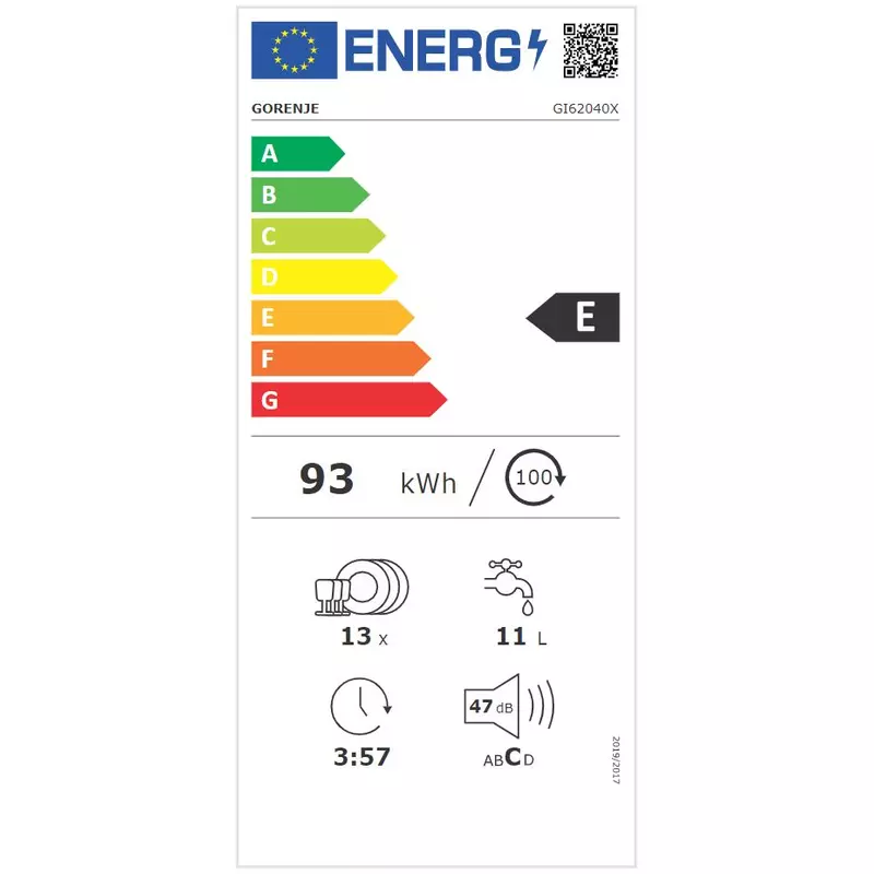 GORENJE Beépíthető Mosogatógép GI62040X