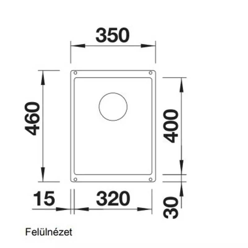 BLANCO SUBLINE 320-U Aláépíthető Gránit Mosogató Medence Palaszürke