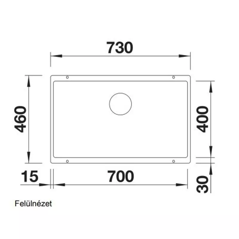 BLANCO SUBLINE 700-U Aláépíthető Gránit Mosogató Medence Alumetál
