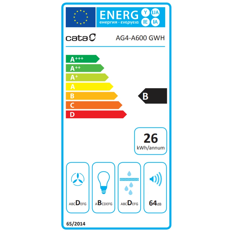 Cata Döntött Páraelszívó AG4-A600 GWH fehér