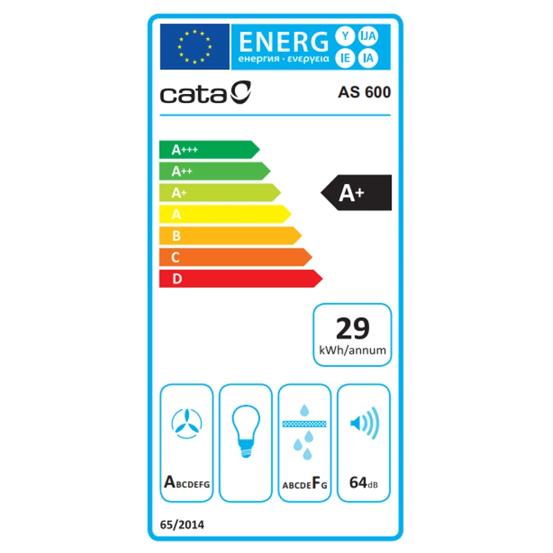 Cata AS-600 indukciós főzőlap beépített elszívóval 60cm