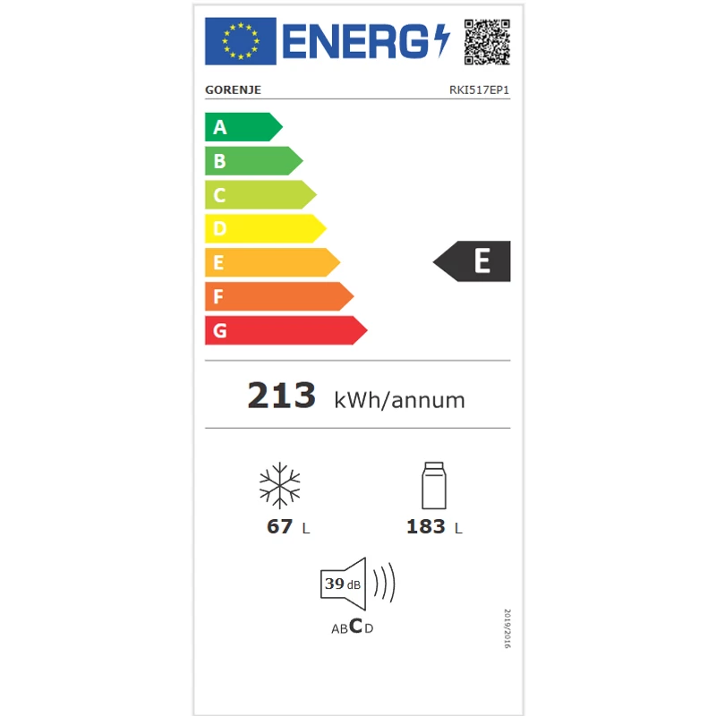 GORENJE BEÉPÍTHETŐ KOMBINÁLT HŰTŐSZEKRÉNY G200 - RKI517EP1