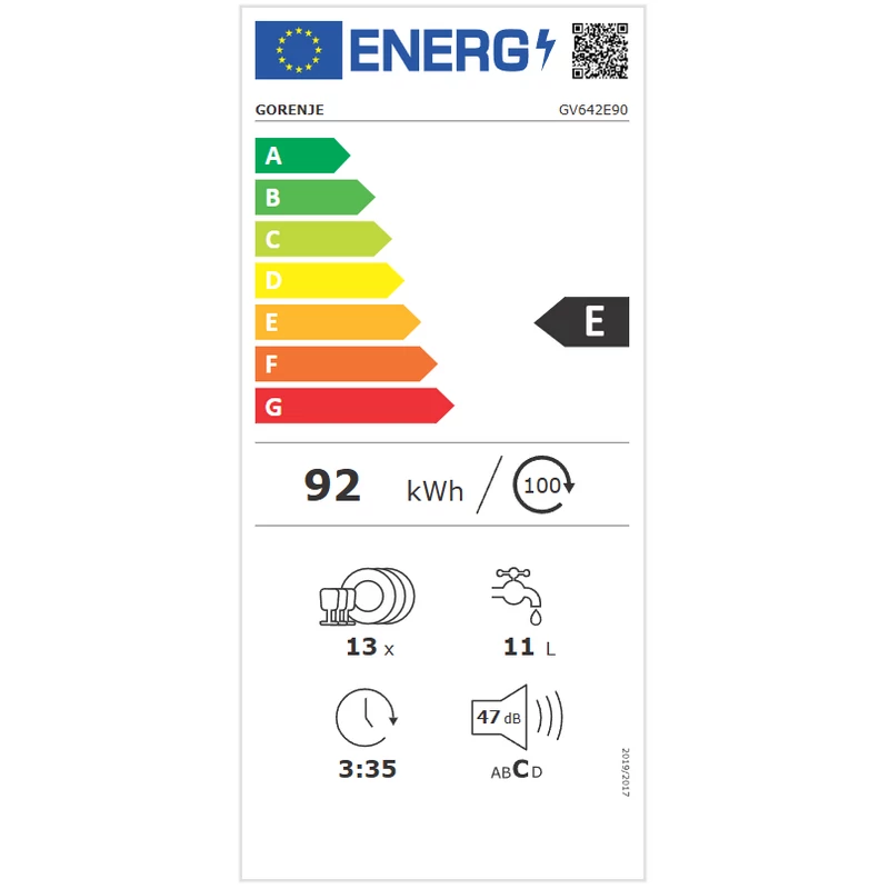 GORENJE Beépíthető Mosogatógép G400 - GV642E90