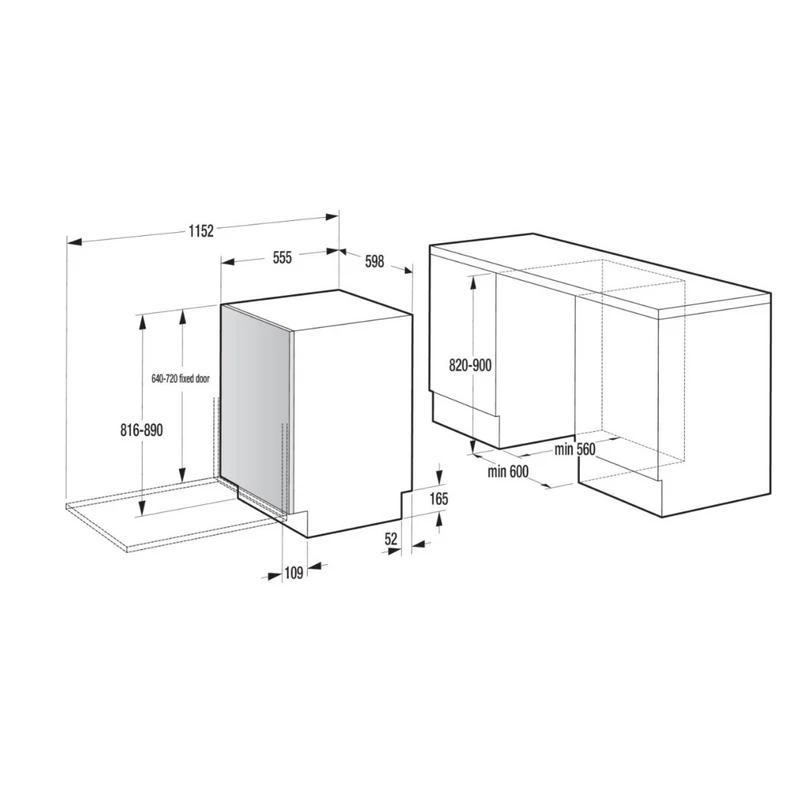 GORENJE Beépíthető Mosogatógép G600 - GV663A66