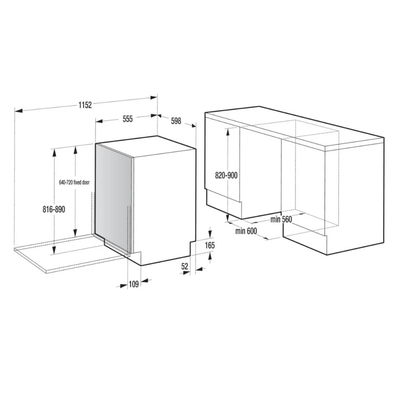 GORENJE Beépíthető Mosogatógép G600 - GV663B66