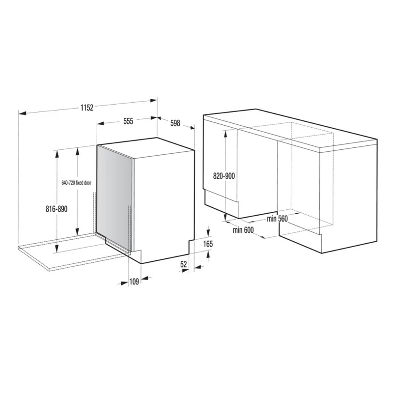 GORENJE Beépíthető Mosogatógép G600 - GV693A65UVAD