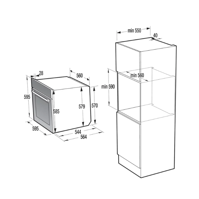 Gorenje Beépíthető gőzsütő G800 - BFS6148B