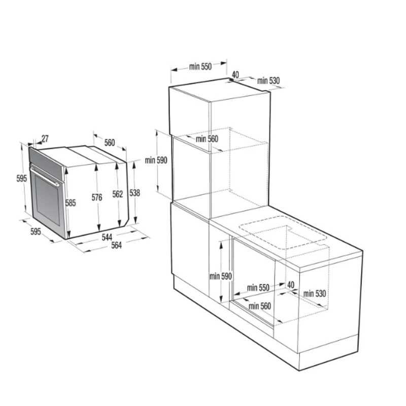 Gorenje Beépíthető sütő G600 - BOS6747A01WG