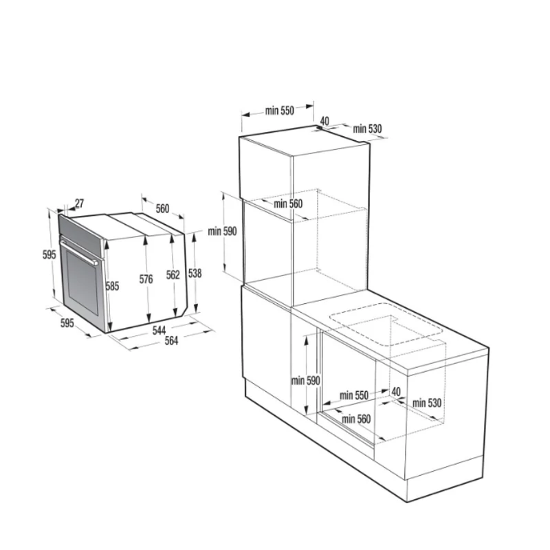 Gorenje Beépíthető Sütő G400 - BPS6737E14X