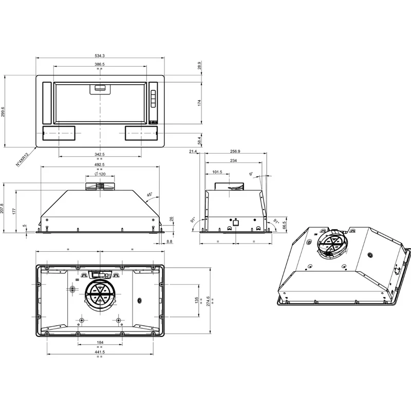 Gorenje Teljesen Beépíthető Páraelszívó BHI681EB