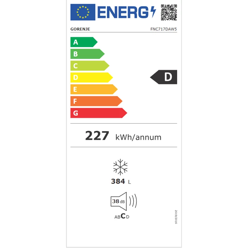 Gorenje Szabadonálló Fagyasztószekrény FNC717DAW5