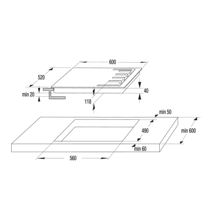 Gorenje Beépíthető Gázlap GW641EX