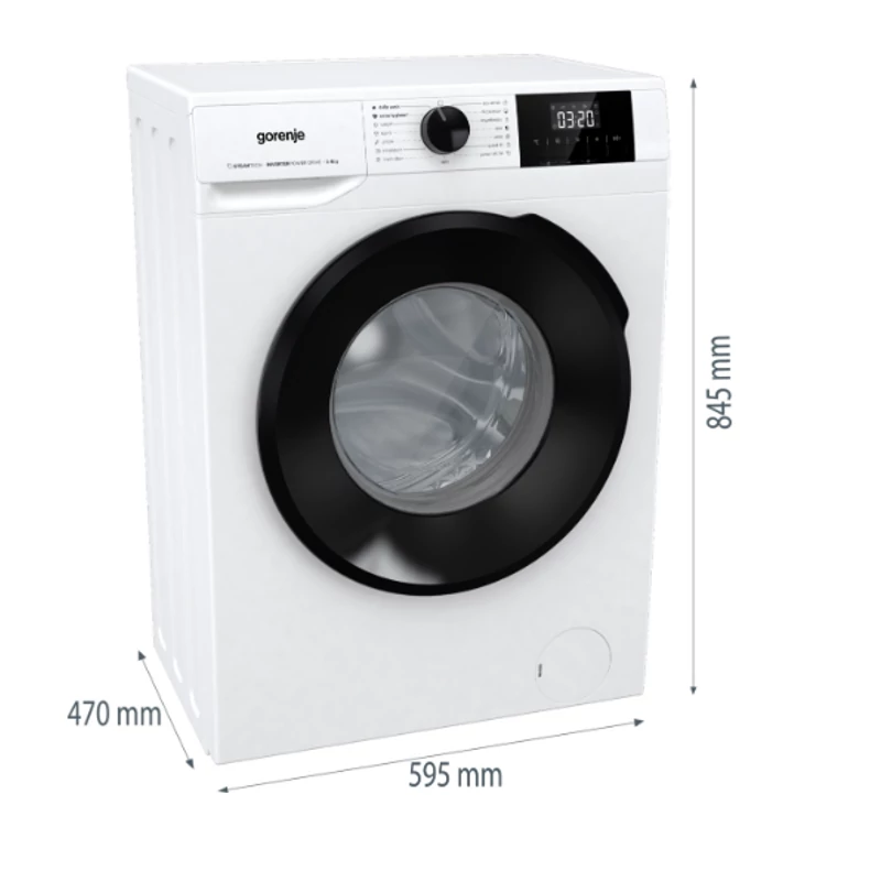 GORENJE Szabadonálló elöltöltős keskeny mosógép W1NGPI61SBS