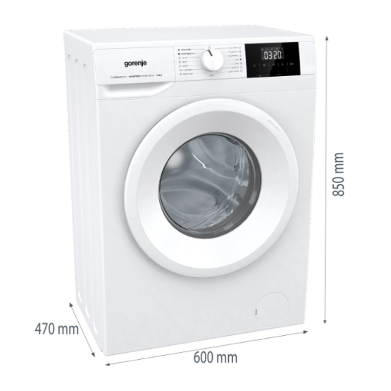 GORENJE Szabadonálló elöltöltős keskeny mosógép WNGPI61SBS