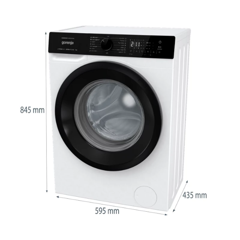 GORENJE Szabadonálló elöltöltős keskeny mosógép WNHA62SASEU