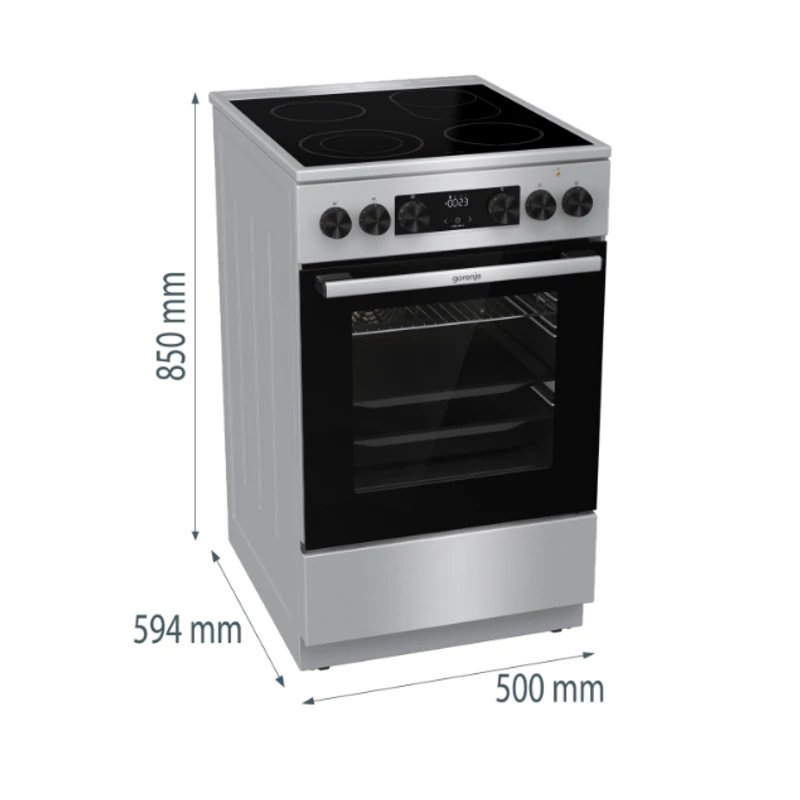 Gorenje GECS5C70XA Kerámialapos Elektromos tűzhely