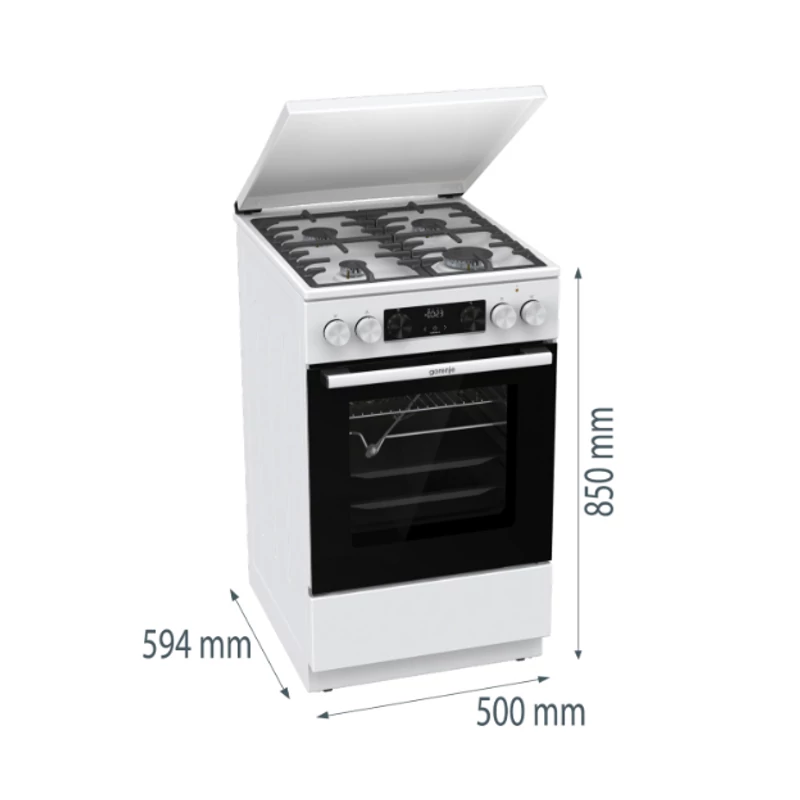 GORENJE Kombinált Tűzhely GKS5C72WF
