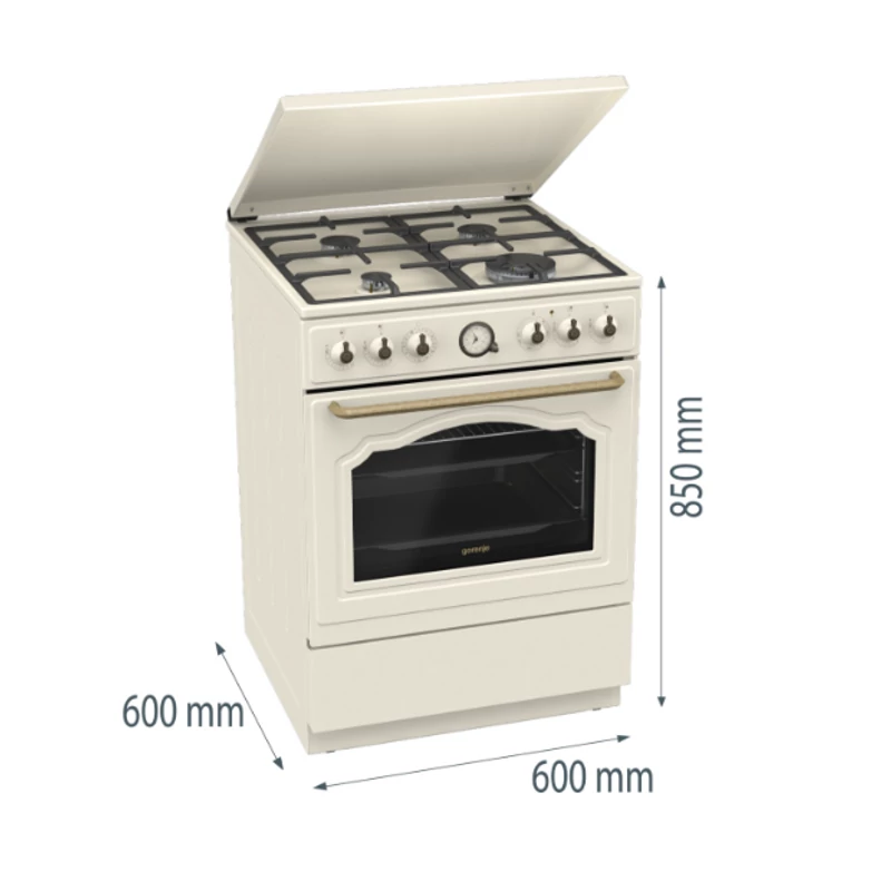 Gorenje GKS6C71CLI CLASSICO kombinált tűzhely