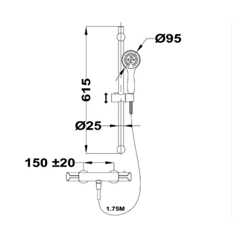 Mofém Evo X Termosztátos Zuhanyszett 252022800