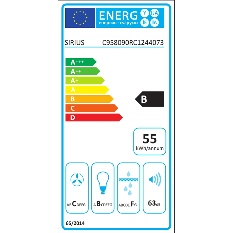 Sirius SLT-958 H200 TW mennyezeti páraelszívó Fehér