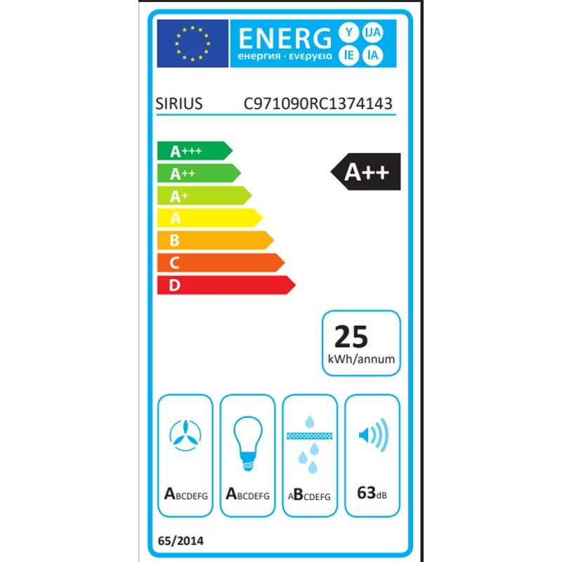 Sirius SLT-971 LESS 90 cm TW INOX Brushless mennyezeti páraelszívó